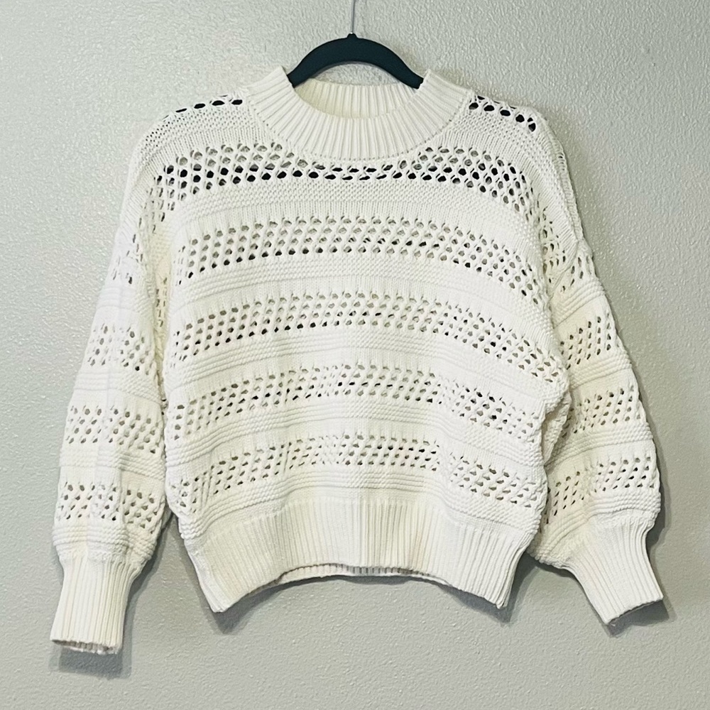 MNG Crochet Crop Sweater